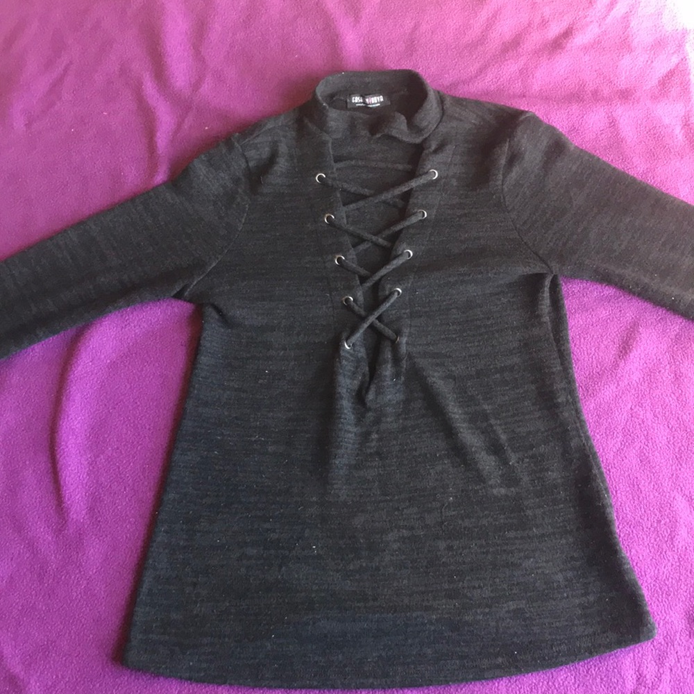 Fashion Nova Black/Grey Shirt